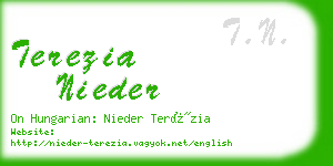 terezia nieder business card